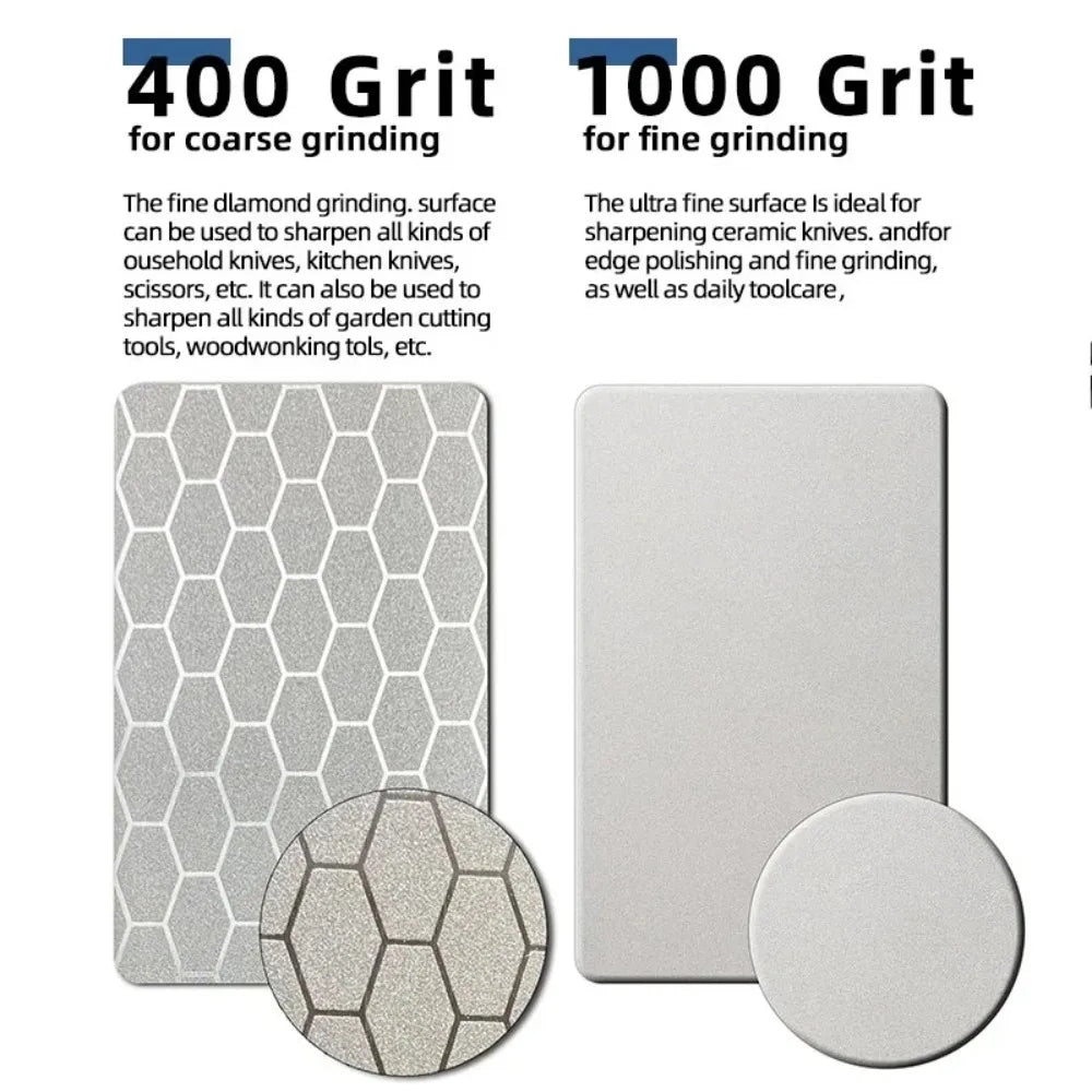 5 in1 Knife Sharpener Diamond Bars 400/1000 Multi-Tool Kitchen Knives Tungsten Steel Ceramic Grinding Double-Sided Whetstone