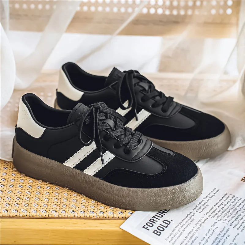 Men's trendy popular Leisure shoes versatile soft leather for Men Sneakers Man Low-top wear-resistant sports walking Footwear