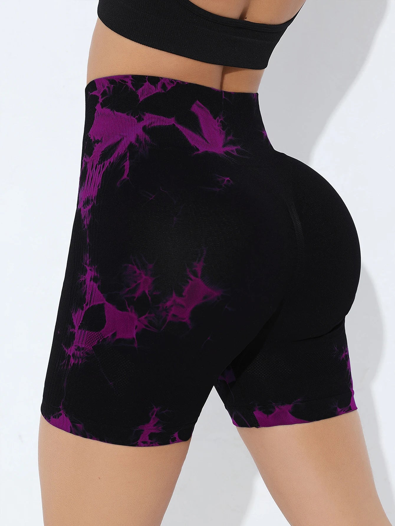 16 Color Sexy Tie Dye Shorts Woman Fitness Seamless Butt Lifting Shorts One Pieces Activewear Running Outdoors