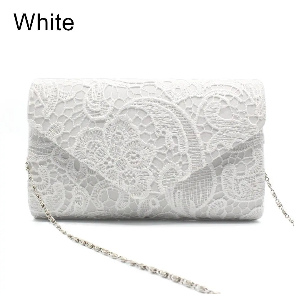 Ladies Lace Wedding Wallet Evening Party Purse Handbags Clutch Bag Messenger Bag