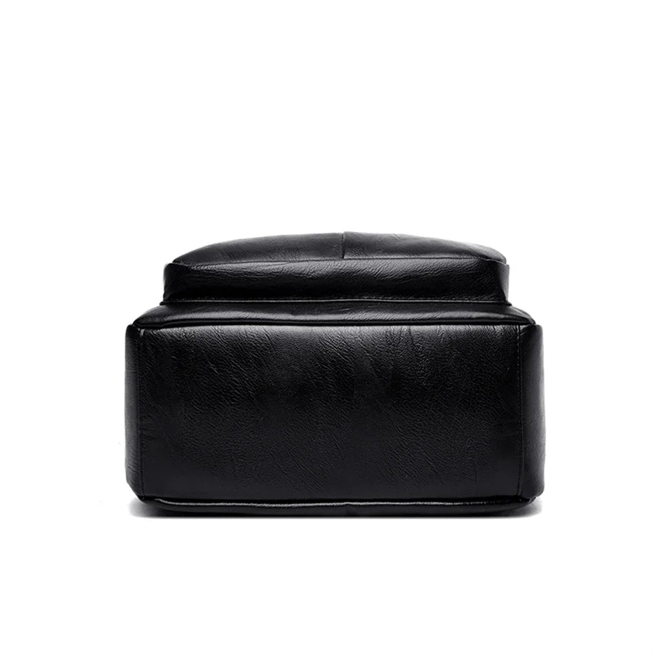 Ladies Bookbag Rucksack Women Large Capacity Backpack Purses High Quality PU Leather Female Vintage School Bags Travel Bagpack