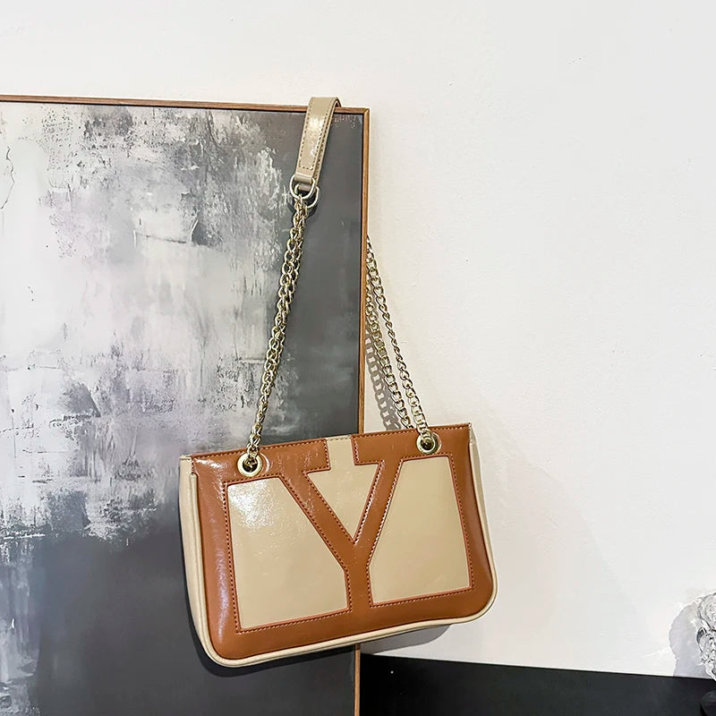 High-End Luxury Elegant Tote Bag For Women Shopper Messenger Purse Solid Color Commuter Use Large Capacity