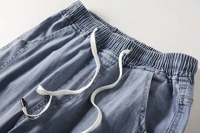 Jeans For Man Clothes Straight Baggy Wide Leg Casual Oversize Pants Vintage Korean Streetwear Tapered Embroidered Trousers