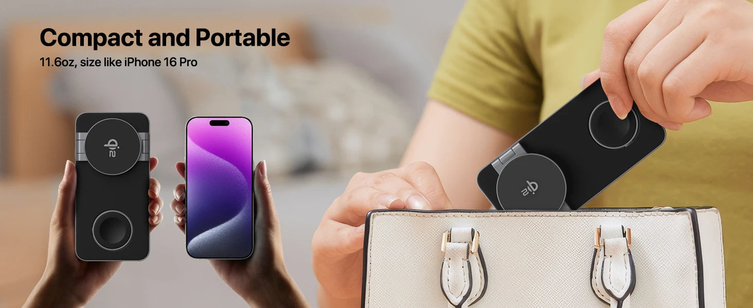 3 in 1 Qi2 Magnetic Wireless Charger For iPhone 16 15 14 13 12 Fast Charging Station For  iWatch 10 9 8 7 6 5  Airpods Pro