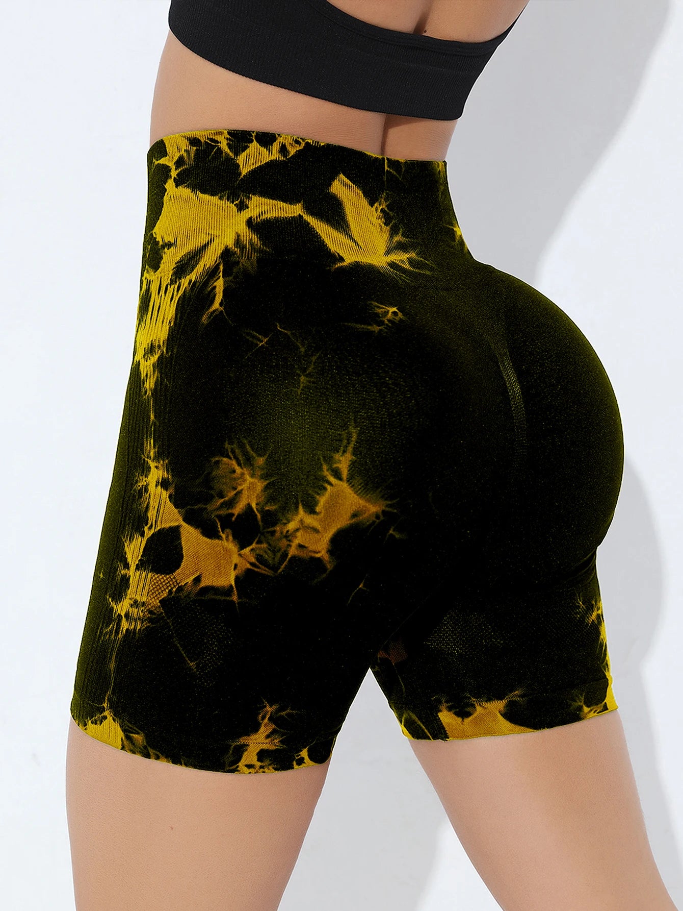 16 Color Sexy Tie Dye Shorts Woman Fitness Seamless Butt Lifting Shorts One Pieces Activewear Running Outdoors