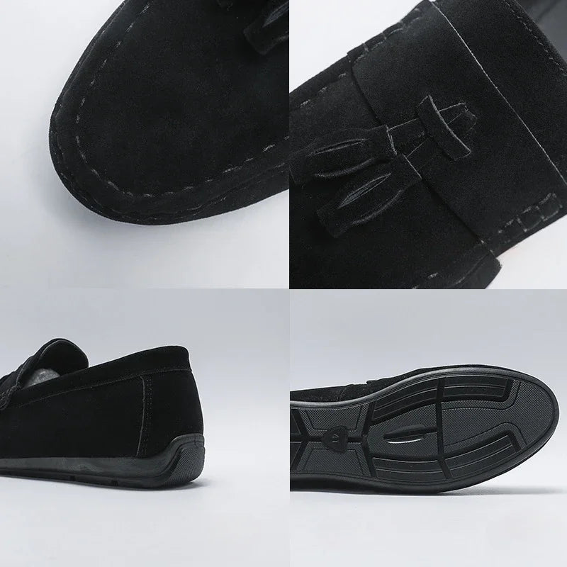 Comfortable Men's Shoes Soft Sole Loafers Outdoor Mens Casual Shoes Fashion Leather Shoes Autumn Flat Male Driving Shoe Zapatos