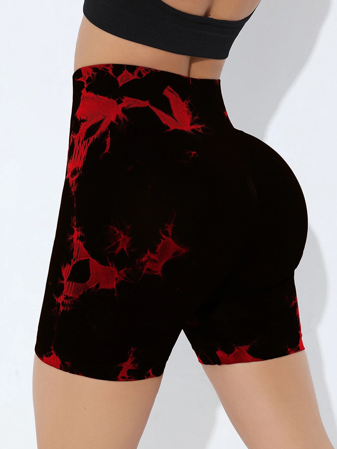 16 Color Sexy Tie Dye Shorts Woman Fitness Seamless Butt Lifting Shorts One Pieces Activewear Running Outdoors