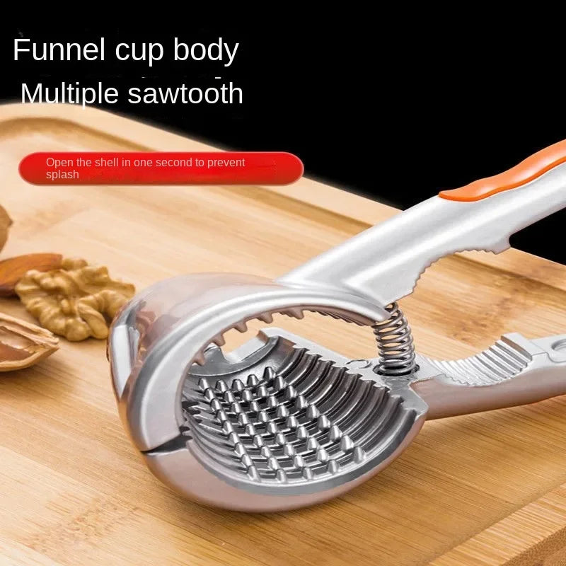 Kitchen Tool Walnut Clip Funnel Shaped Double Mouth Nut Clip Nutcracker Sheller Clip Clamp Plier Walnut Forceps Opening Tool