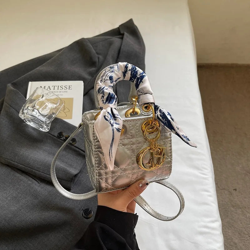 2025 Quilted Lady Dior Style Purse, Luxury Mini Chain Crossbody Shoulder Handbag