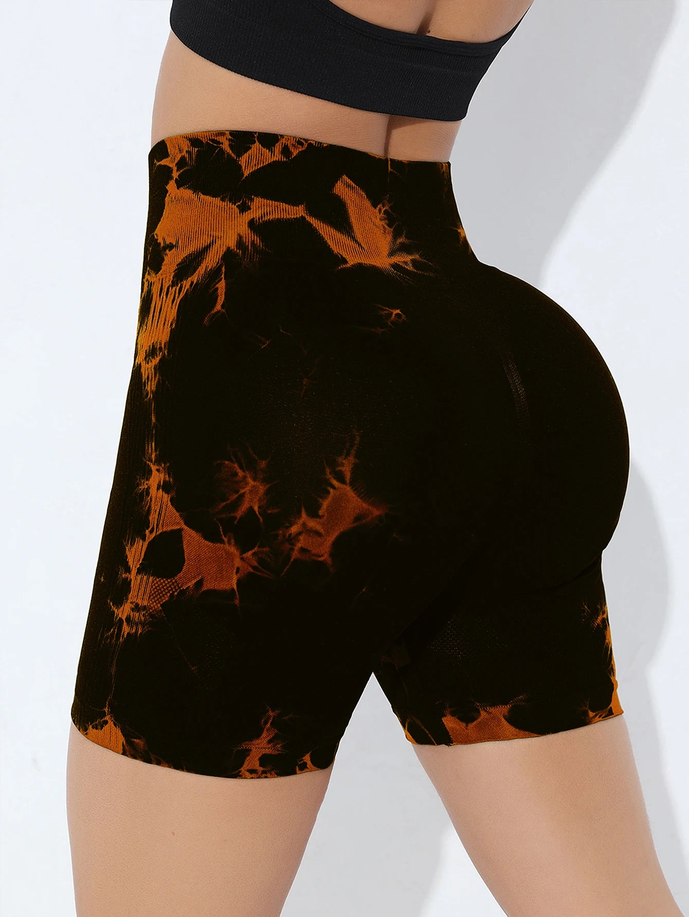 16 Color Sexy Tie Dye Shorts Woman Fitness Seamless Butt Lifting Shorts One Pieces Activewear Running Outdoors