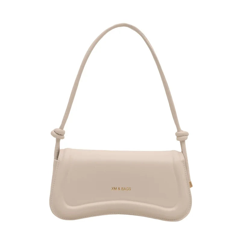 Ladies Shoulder Crossbody Bags  Women Underarm Bags Solid Color Small Top-handle Bags Purse Female Daily Handbags PU Leather