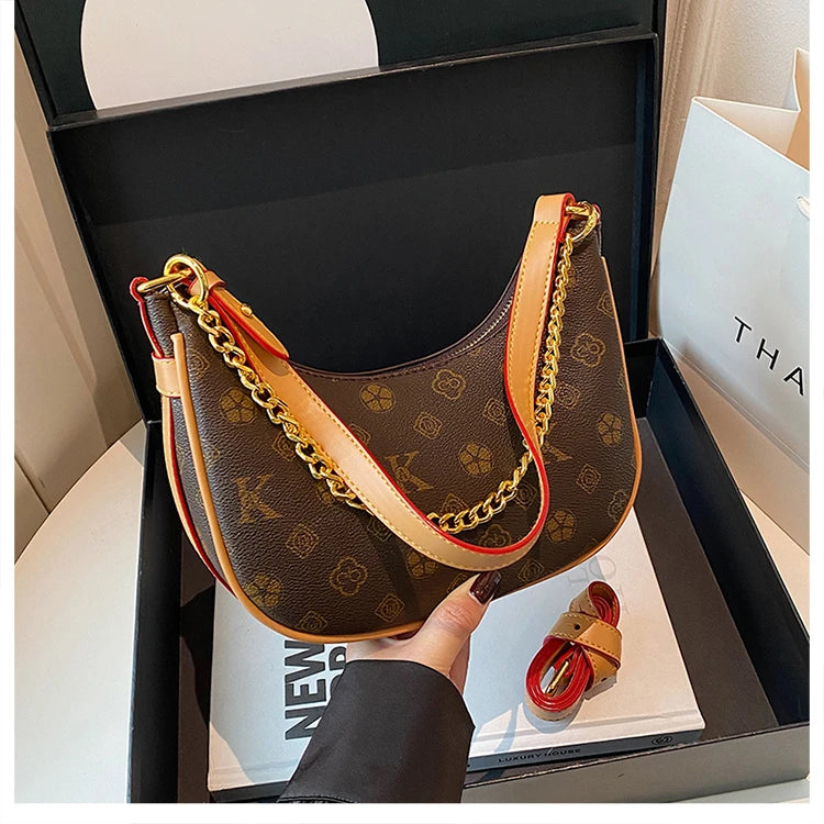 Luxury Leather Tote Bag For Women Designer Crossbody Shoulder Handbag Elegant Ladies Messenger Purse Stylish Classic