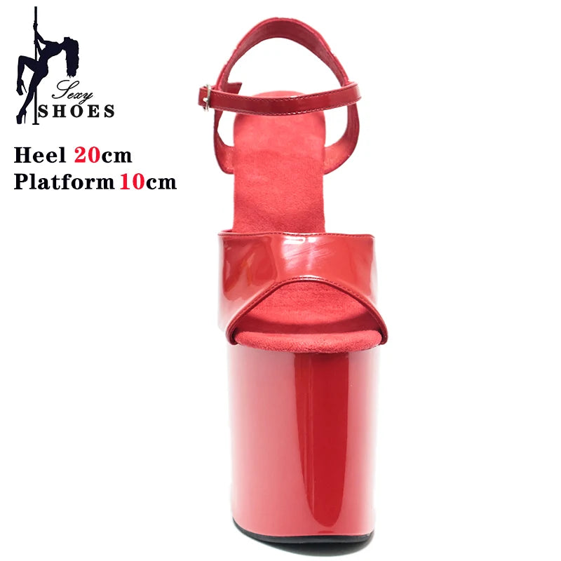 New Black Matte Stripper Shoes Woman Summer 2024 Designer Modern Sandals ultra-high heels 20cm Sexy Nightclubs Pole Dance Shoes