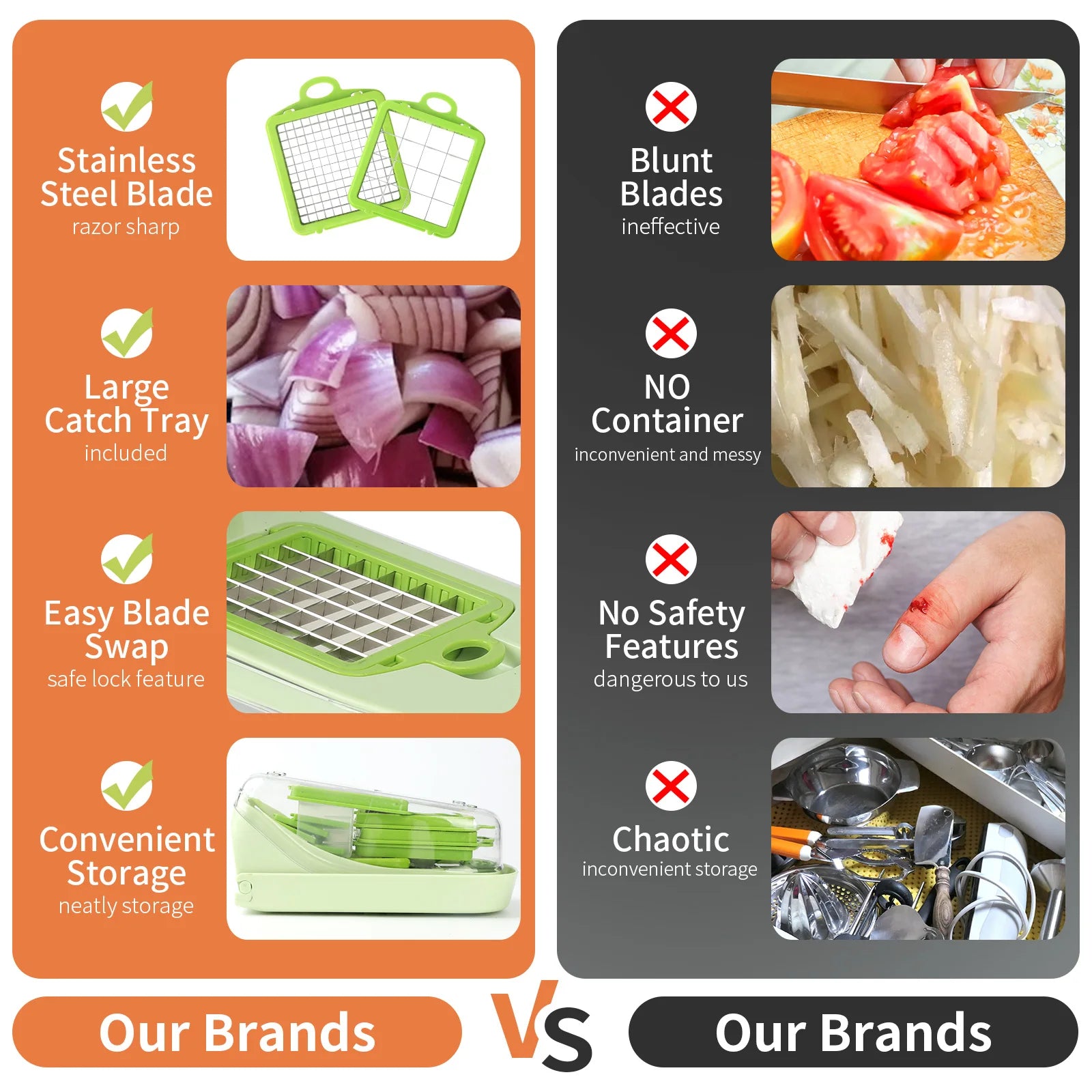 17 in 1 Multifunctional Vegetable Chopper Handle Food Grate Food Chopper Vegetable Slicer Dicer Cut Kitchen Items cocina 2024