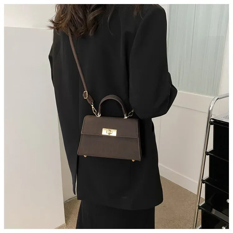 Women's Plaid Crossbody Bag PU Leather - Lightweight Shoulder Purse for Office, Commute & Travel 크로스백