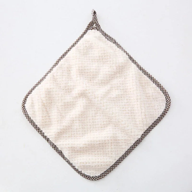 1/5/10Pcs Kitchen Towels Hangable Cleaning Cloth for Tableware Dish Cloth Microfiber Absorbent Household Cleaning Towels