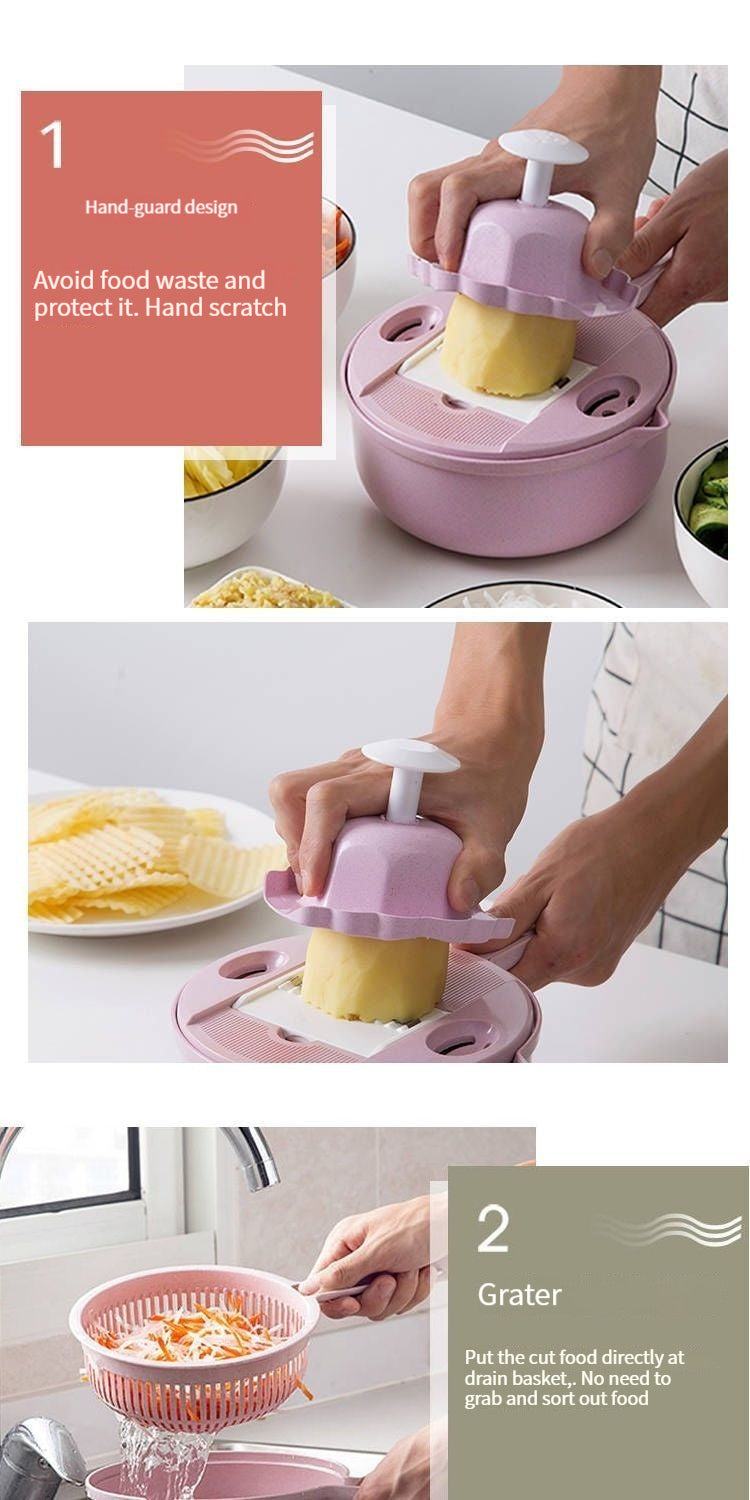 Kitchen Slicer And Chopper Ten In One Set Potato Slice And Slicing Multi-function Slicer Kitchen Appliances Kitchen Utensils