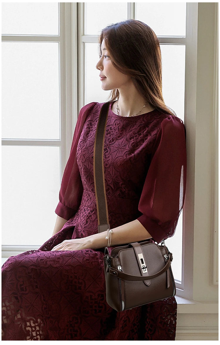 High Quality  Leather Luxury Purses And Handbags Women Bags Designer Female Shoulder Crossbody Bags For Ladies 2024 Sac A Main