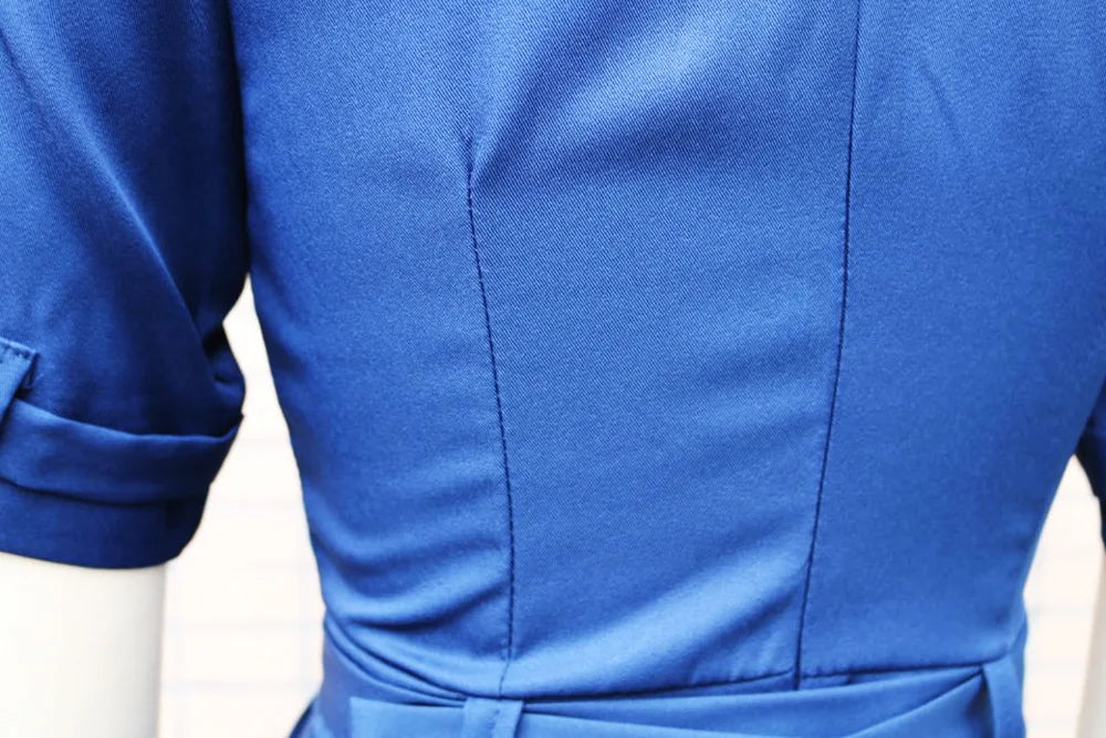 Women Suit Short Sleeve Jumpsuit Slim Fit Fashion Office Lady Spring Summer Elegant Solid Button Sexy High Waist Jumpsuits