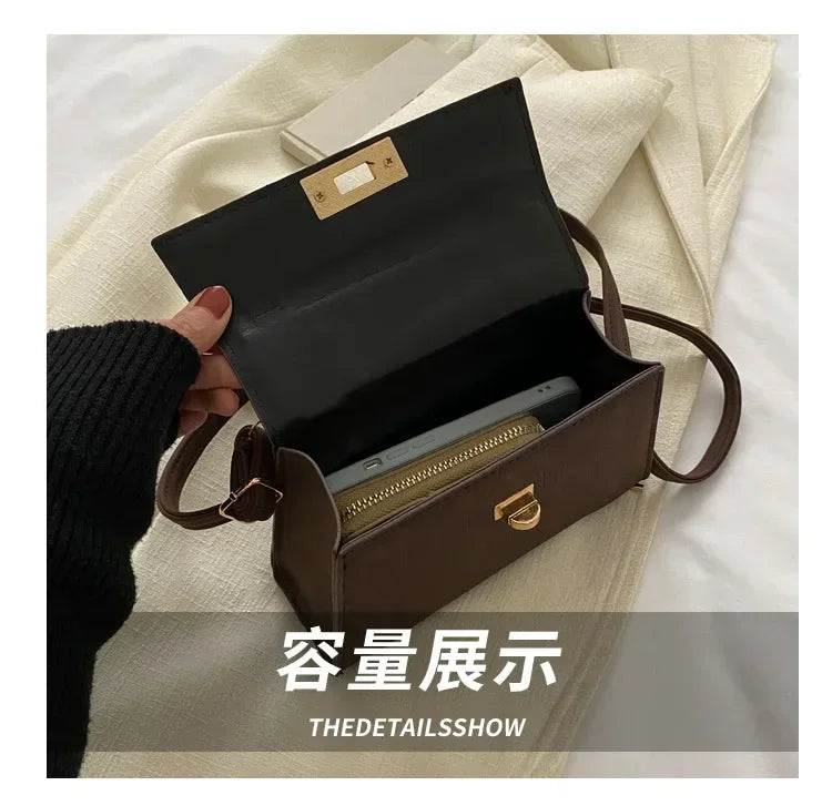 Women's Plaid Crossbody Bag PU Leather - Lightweight Shoulder Purse for Office, Commute & Travel 크로스백