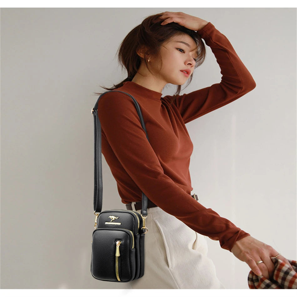 Ladies New Trendy Pu Leather Shoulder Bags Luxury Designer Simple Small Purse Handbags for Women Fashion Messenger Bags Sac