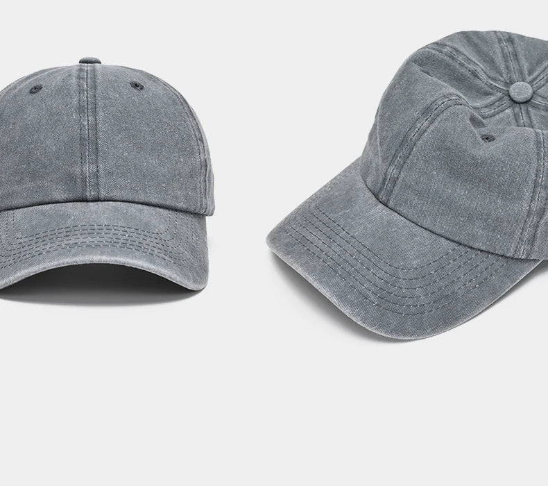 Baseball Cap Washed Cotton Men Women Snapback Hat Vintage Hip Hop Caps Solid Color Dad Hat Bone Casquette Outdoor Casual Sport