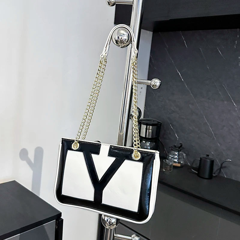 High-End Luxury Elegant Tote Bag For Women Shopper Messenger Purse Solid Color Commuter Use Large Capacity