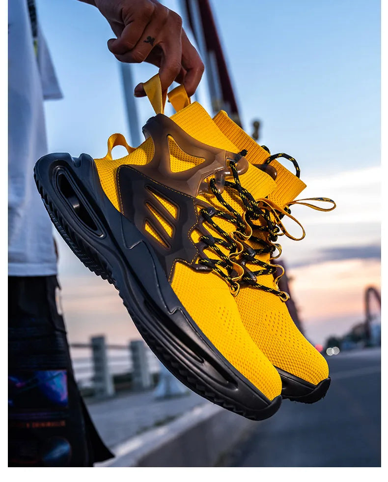 Men Work Safety Boots Steel Toe Shoes Safety Boots Anti-smash Anti-puncture Work Sneakers Indestructible Shoes New