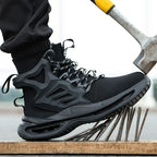 Men Work Safety Boots Steel Toe Shoes Safety Boots Anti-smash Anti-puncture Work Sneakers Indestructible Shoes New