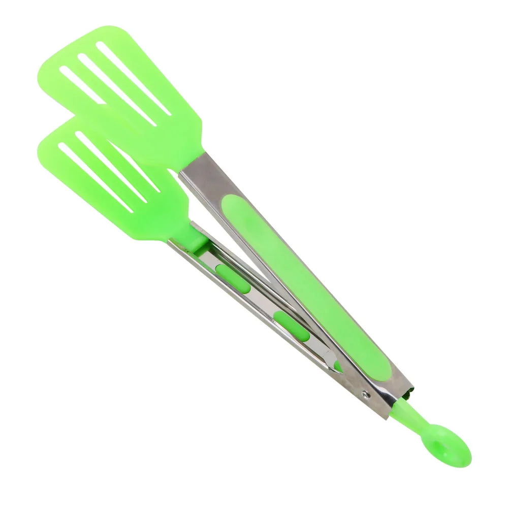Kitchen Cooking Tools Non-Stick Kitchen Tongs Stainless Steel Handle Utensil Pizza Bread Steak Clip Salad Serving BBQ Tongs