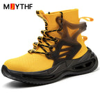 Men Work Safety Boots Steel Toe Shoes Safety Boots Anti-smash Anti-puncture Work Sneakers Indestructible Shoes New