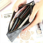 Women's Purse Ladies Wallet Long Money Bags Simple Style Coin Purse Leather Thin Wallets Female Card Holder Solid