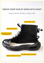 Men Work Safety Boots Steel Toe Shoes Safety Boots Anti-smash Anti-puncture Work Sneakers Indestructible Shoes New