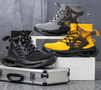 Men Work Safety Boots Steel Toe Shoes Safety Boots Anti-smash Anti-puncture Work Sneakers Indestructible Shoes New