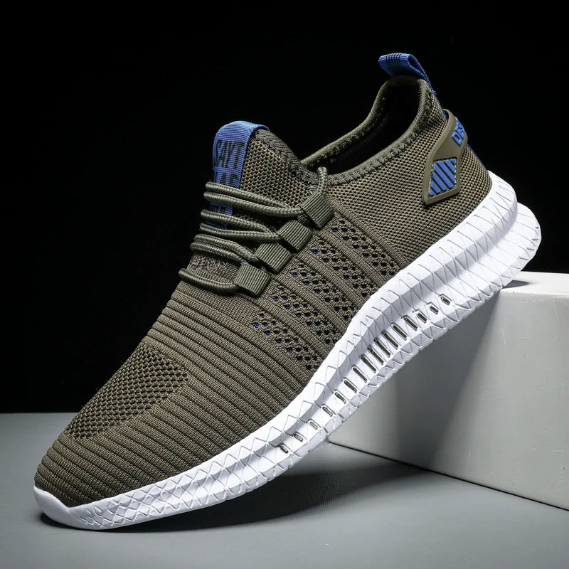 Fashion Sneakers Lightweight Men Casual Shoes Breathable Male Footwear Lace Up Walking Shoe