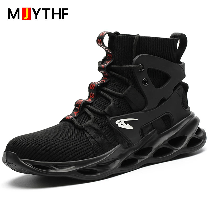 Men Work Safety Boots Steel Toe Shoes Safety Boots Anti-smash Anti-puncture Work Sneakers Indestructible Shoes New