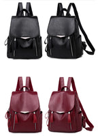 Yogodlns Luxury Backpack For Women Soft PU Leather Backpack Travel Large Capacity School Bag Double Zipper Business Knapsack