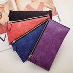 Women's Purse Ladies Wallet Long Money Bags Simple Style Coin Purse Leather Thin Wallets Female Card Holder Solid