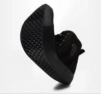 Men's High-Top Canvas Sneakers Slip-On Lace-Up Casual All-Black Basic Skate Shoes for Students Flat Sole Comfortable Sport Shoes