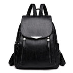 Yogodlns Luxury Backpack For Women Soft PU Leather Backpack Travel Large Capacity School Bag Double Zipper Business Knapsack