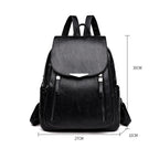 Yogodlns Luxury Backpack For Women Soft PU Leather Backpack Travel Large Capacity School Bag Double Zipper Business Knapsack