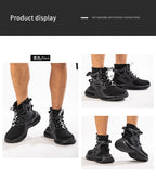 Men Work Safety Boots Steel Toe Shoes Safety Boots Anti-smash Anti-puncture Work Sneakers Indestructible Shoes New