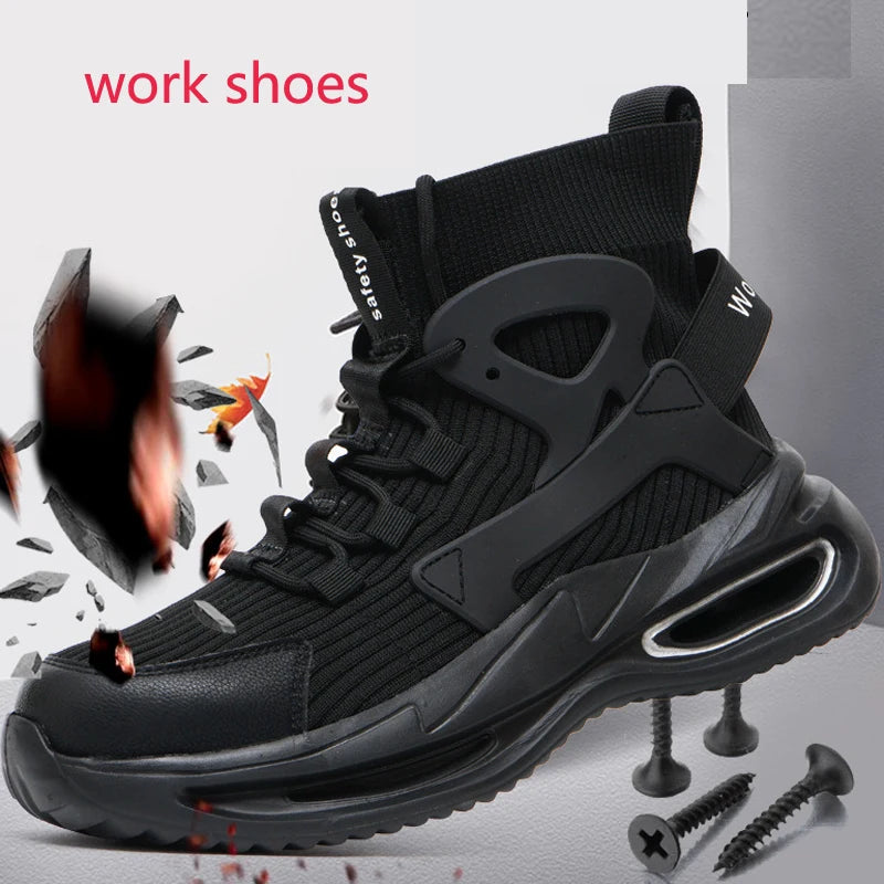 Work shoes for man S3 high safety shoes  Safety Shoes With Steel Toe Cap,Light Weight Breathable Work Boots For Men Botas Hombre