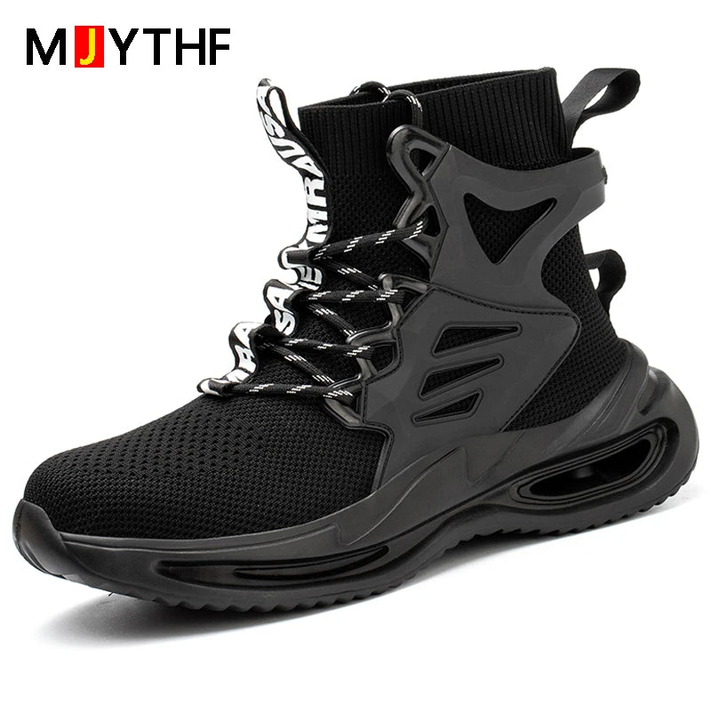 Men Work Safety Boots Steel Toe Shoes Safety Boots Anti-smash Anti-puncture Work Sneakers Indestructible Shoes New