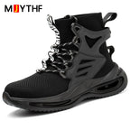 Men Work Safety Boots Steel Toe Shoes Safety Boots Anti-smash Anti-puncture Work Sneakers Indestructible Shoes New