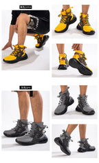 Men Work Safety Boots Steel Toe Shoes Safety Boots Anti-smash Anti-puncture Work Sneakers Indestructible Shoes New