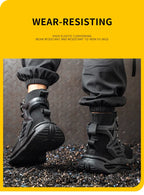 Men Work Safety Boots Steel Toe Shoes Safety Boots Anti-smash Anti-puncture Work Sneakers Indestructible Shoes New