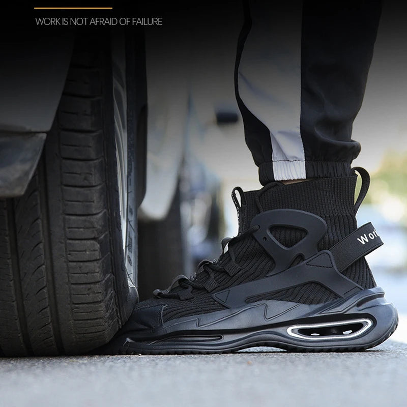 Work shoes for man S3 high safety shoes  Safety Shoes With Steel Toe Cap,Light Weight Breathable Work Boots For Men Botas Hombre