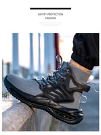 Men Work Safety Boots Steel Toe Shoes Safety Boots Anti-smash Anti-puncture Work Sneakers Indestructible Shoes New