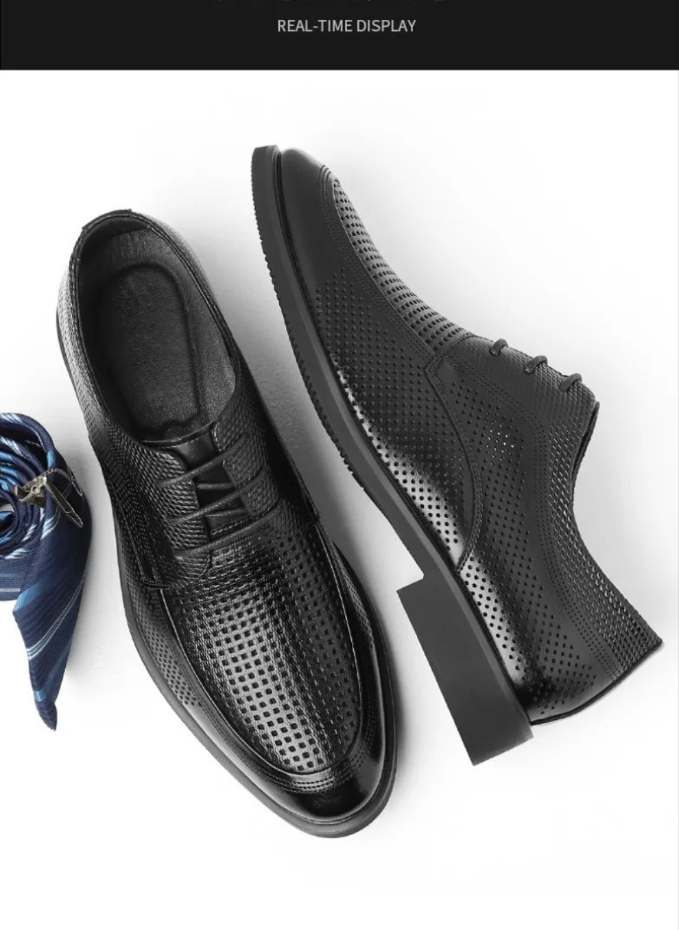 Shoes for Men Summer Breathable Hollow Out Shoe Fashion Business Dress Shoes Luxury Casual Leather Shoes for Men Loafers